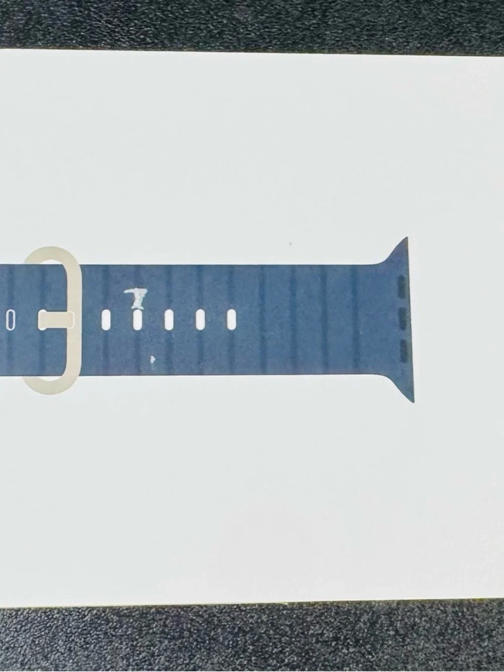 Apple Deep Blue Silicone Apple Watch Band with Silver Hardware